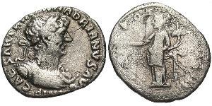 1 Денарий Римская империя (27BC-395) Серебро Адриан (76 - 138) 