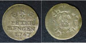 TRIER (German City) 1/2 Petermenger 1747 DF - Billon - Franz Georg - 940