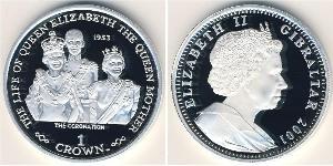 1 Krone Gibraltar Argent 