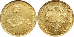 8 Escudo Second Federal Republic of Mexico (1846 - 1863) Oro 