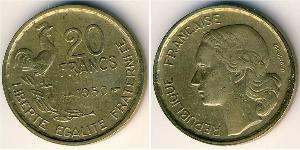 20 Franc French Fourth Republic (1946-1958) Bronze/Aluminium 