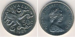 50 Cent Tuvalu Copper/Nickel 