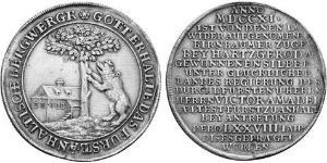 1 Thaler Anhalt-Bernburg (1603 - 1863) Silber Viktor I. Amadeus,Anhalt-Bernburg(1634 – 1718)