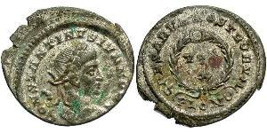  AE3 / 1 Фолліс Римська імперія (27BC-395) Бронза Констанцій II (317 - 361)