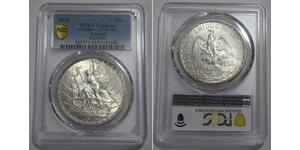 MEXICO 1910 UN PESO CABALLITO ESTADOS MEXICANOS PCGS SILVER WORLD COIN 