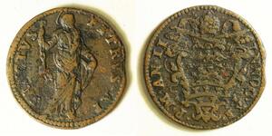 PAPAL STATES Quattrino 1677 - Copper - Innocent XI. - 945