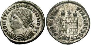  AE3 / 1 Фоллис Римская империя (27BC-395) Бронза Констанций II (317 - 361)