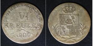 WURZBURG (German State) 6 Kreuzer 1809 - Silver - Ferdinand - 973