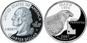 1/4 Dollar 美利堅合眾國 (1776 - ) 镍/銅 乔治·华盛顿