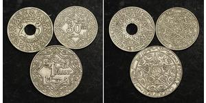  
 
    1924/1947, Morocco. Nickel 25 Centimes & 50 Centimes + 1 Franc Coins. 3pcs!  Condition: VF-XF!  Mint Date: 1924 / 1921 / 1924  Reference: KM-34.2 / KM-35.1 / KM-36.2.   Denomination:  ...
