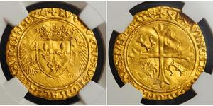  
 
     1515, Royal France, Louis XII. Scarce Gold 