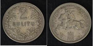2 Litas Lituania Plata 