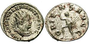 1 Antoninianus 羅馬帝國 銀 瓦勒良