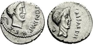 1 Denarius 罗马共和国 (509 BC - 27 BC) 銀 尤利烏斯·凱撒