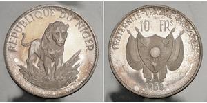 10 Franc Niger Plata 