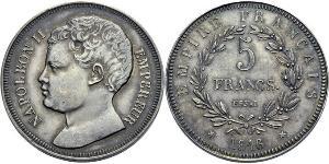 NAPOLÉON II, (20 mars 1811-22 juillet 1832). Essai de 5 francs, 1816. A/. Tête nue enfantine à gauche. R/. Valeur et ESSAI entre deux branches de laurier. Millésime au-dessous. Tranche lisse. - R ...