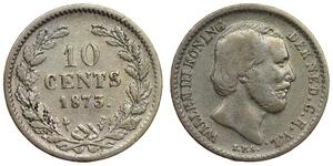 Netherlands - 10 Cents 1873 - Willem III - Silver