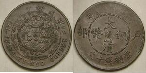 CHINA (Empire) 10 Cash 43 (1906) - Copper - Guangxu - VF/XF - 1973 *