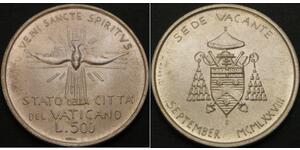 500 Lira Ciudad del Vaticano Plata 