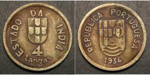 4 Tanga Portuguese India (1510-1961)  