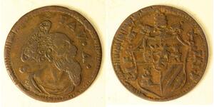 PAPAL STATES Quattrino ND - Copper - Clement XIII. - 4489