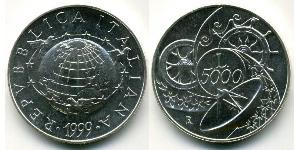 5000 Lira Italia Plata 