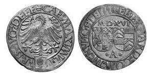 1 Batzen 奥格斯堡 (1276 - 1803 Augsburg) 銀 馬克西米利安一世 (神聖羅馬帝國)  (1459 - 1519)