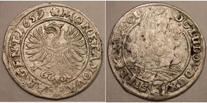 SILESIA LIEGNITZ BRIEG 3 Kreuzer 1659 - Silver - Ludwig IV. - VF+ - 1167 *