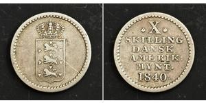 10 Skilling Дания Серебро Фредерик VI, король Дании (1768 -1839)