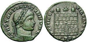  AE3 / 1 Фолліс Римська імперія (27BC-395) Бронза Констанцій II (317 - 361)