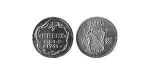 1/2 Kreuzer Margrave of Baden-Durlach (1535 - 1771) Copper 