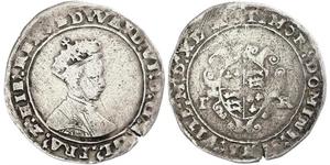 Großbritannien. Edward VI. 1547-1553. Schilling 154(9), Towermint. Münzzeichen Pfeil (53). Gekröntes Brustbild nach rechts / Wappen zwischen E-R. Seaby 2465. Prägeschwäche, Schrötlingsriss, fast  ...