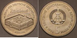 GERMANY (East - DDR) 5 Mark 1990 A - Cu-Zn-Ni - Zeughaus Museum - aUNC - 638 *