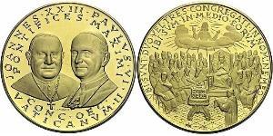 TALIE. SAINT-SIÈGE. Médaille du Concile Vatican II. Bustes de face de Jean XXIII et de Paul VI. Signé Gianpaoli. R/. Assemblée. Or. 17,53g. 32mm. 900 millièmes. Proof. Série de médailles en or de ...