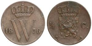 Netherlands - 1/2 Cent 1876