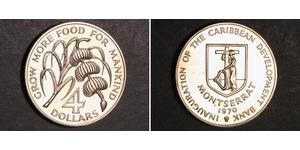   MONTSERRAT 1970 4 Dollars FAO Proof - Mtg=2000