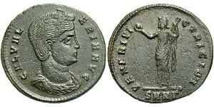 1 Фоллис Римская империя (27BC-395) Бронза Галерия Валерия (?-315)