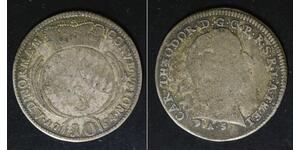 GERMANY (Palatinate) 10 Kreuzer 1764 AS - Silver 0.583 - 1030