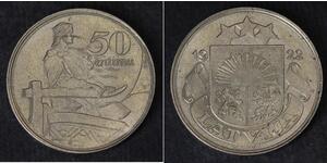 50 Santims Letlönj Nickel 