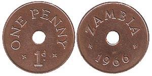 1 Пенни Замбия (1964 - ) Бронза 