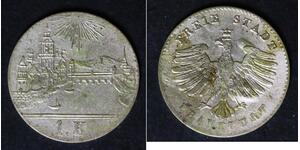 FRANKFURT AM MAIN (German State) 1 Kreuzer ND(1839) - Silver - VF - 1095