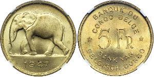 5 Franc Congo Belga (1908 - 1960)  