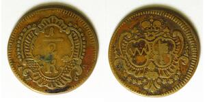 WURZBURG 1/2 Kreuzer 1762 - Copper - Adam Friedrich - 1040