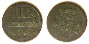 TRIER (German City) 4 Pfennig 1748 DF - Copper - Franz Georg - 963