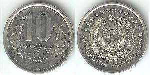 10 Som Uzbekistán (1991 - )  