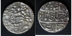 INDIA (Jaipur) 1 Rupee ND//3 (1809) - Silver - Muhamad Ahbar II. - VF - E4
