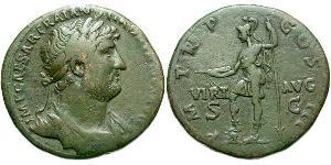 1 Sesterzio Impero romano (27BC-395) Bronzo Adriano (76 - 138) 