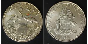 BAHAMAS 2 Dollars 1974FM - Copper/Nickel - Elizabeth II. - XF/aUNC - 4119