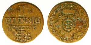 MAINZ (German State) 1 Pfennig 1769 - Copper - Emeric Josef - 964