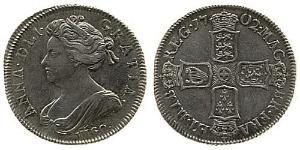 1 Shilling Königreich Großbritannien (1707-1801) Silber Anne (Großbritannien)(1665-1714)